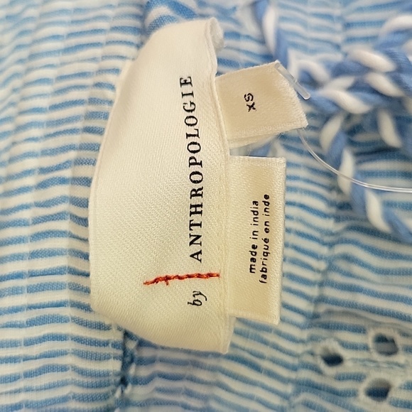 Anthropologie Blue and White Striped Shorts - Picture 2 of 5